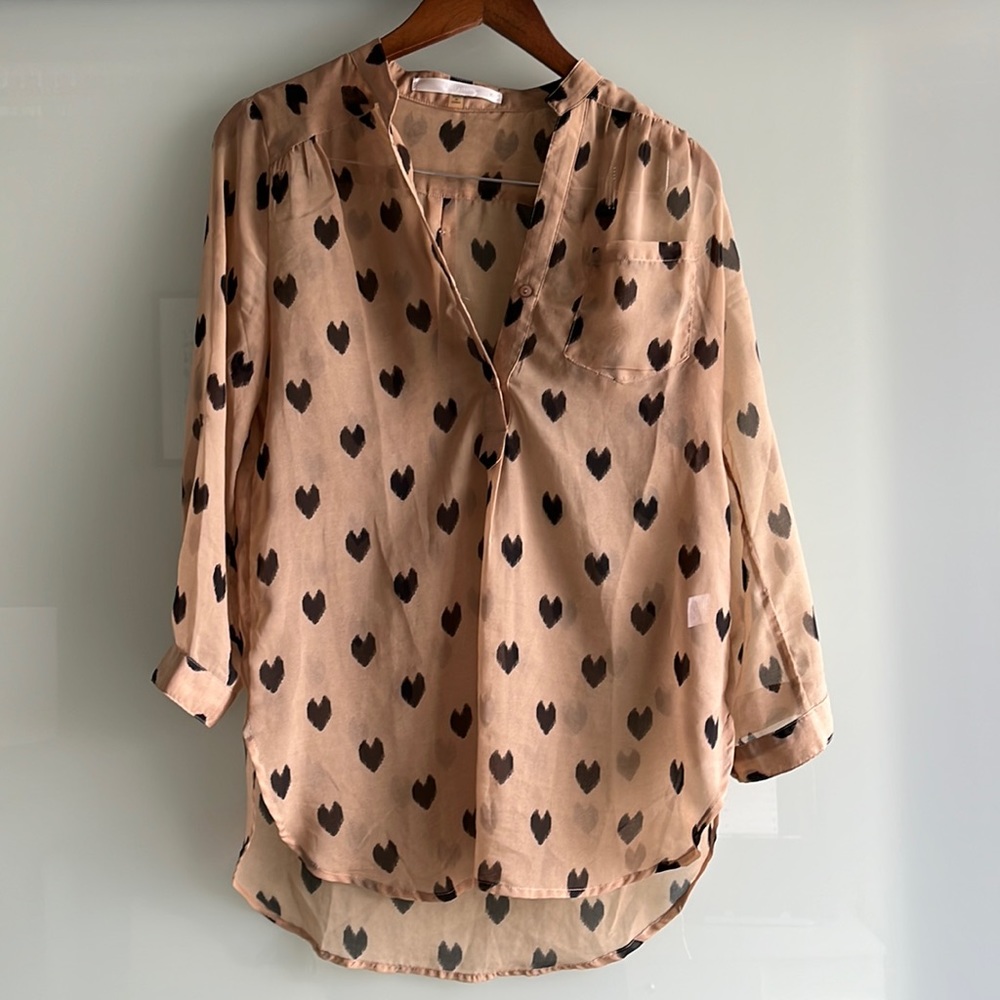 Beige and heart blouse